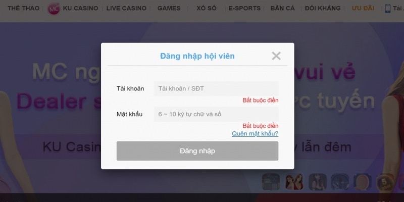 Chỉ với những bước cơ bản để đăng nhập vào Kubet77