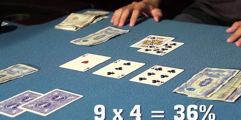 Odds cho biết phần trăm cụ thể bạn có thể chiến thắng ván poker